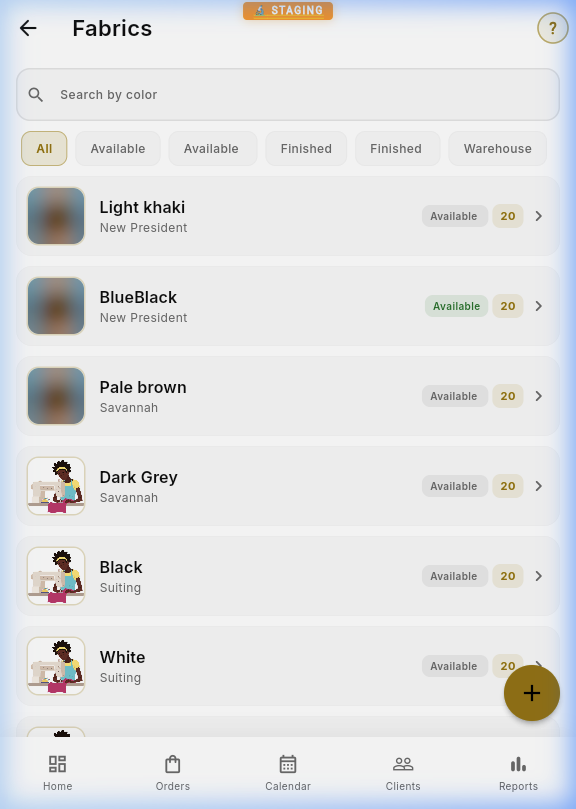 Fabric list